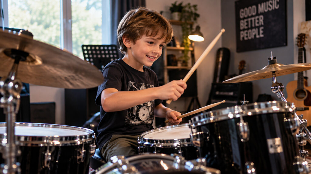 Bambino che suona la batteria - Daigo Drum Academy, Daigo Music School Padova